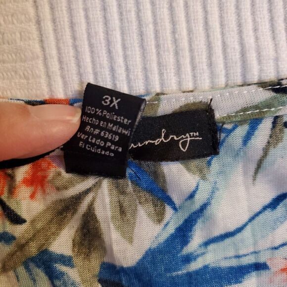 French Laundry Top Plus Womens 3X Tropical floral sleeveless Lightweight Beachy - Picture 6 of 11